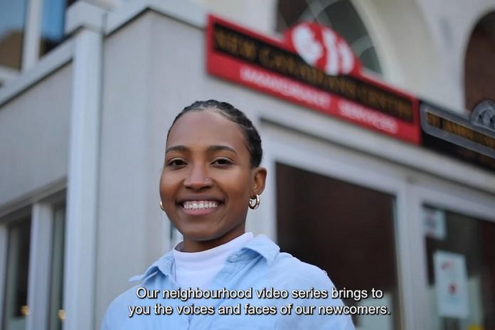 Samantha Banton, a poet, an entrepreneur, and a licensed paralegal, is one of the Peterborough residents profiled in the New Canadians Centre's "Our Neighbourhood" video series, which highlights the unique stories, experiences, and journeys of newcomers. As well as celebrating the diversity of newcomers to Peterborough, the video series also explores the discrimination and racism they often face. (kawarthaNOW screenshot of video by Jeremy Kelly / Impact Communication