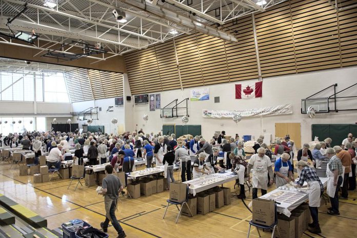 On April 6, 2024, volunteers with One Million Meals Peterborough will gather at Rhema Christian School to assemble 50,000 meals  for Kids Against Hunger Canada using $24,000 the group aims to raise by then. (Photo: One Million Meals Peterborough / Facebook)