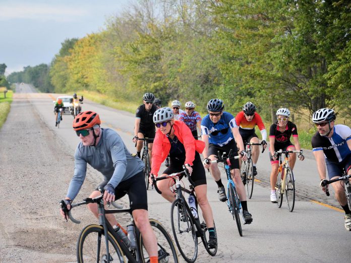 Taking place on August 24, 2024, the 21st annual Kawartha Lakes Classic Cycling Tour begins in Lindsay and features 50, 100, and 160 kilometre road routes and 20 and 40 kilometre trail routes, with cyclists raising funds to support A Place Called Home and its programs and services for people experiencing homelessness in Kawartha Lakes and Haliburton. (Photo: A Place Called Home)