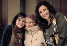 The late Erin Sullivan (left), pictured with her grandmother and her friend Megan Murphy at the 2013 ReFrame Film Festival, where Murphy screened her short documentary "Shelf Life" about Sullivan living with cystic fibrosis. Murphy will be the host for a kitchen party, with silent auction, held at the Peterborough Lion's Community Centre on March 22, 2024 that will honour Sullivan with all proceeds going to a campaign to purchase a house in Erin's name for One City Peterborough supporting individuals coming out of homelessness. (Photo: ReFrame Film Festival)