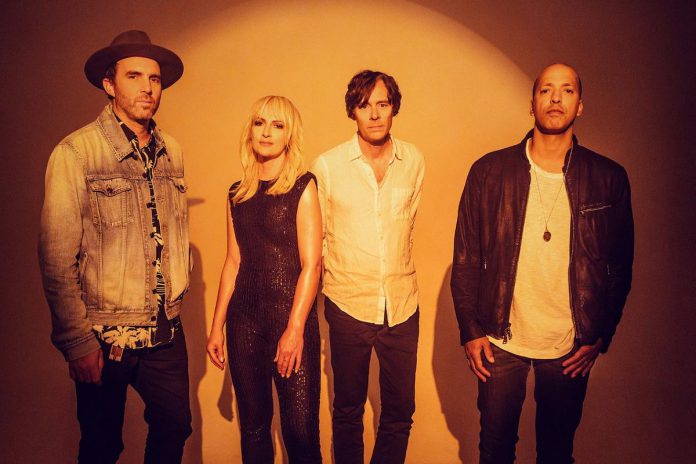 Indie alt-rockers Metric (James Shaw, Emily Haines, Joules Scott Key, and Joshua Winstead) will perform a free-admission concert at Del Crary Park in Peterborough on July 17, 2024 as part of Peterborough Musicfest's 37th season. (Photo: Justin Broadbent)
