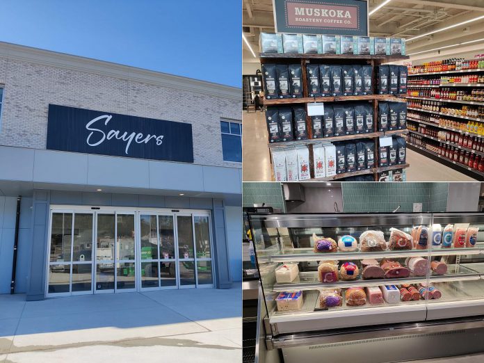 On March 25, 2024, Sayers Foods in Apsley will open for business for the first time in almost 40 months since a fire destroyed the original building and the only grocery store in North Kawartha Township. As well as being a food and social destination for the township's 2,300 year-round residents and 12,000 seasonal residents, the store was a driver of the local economy. (Photos: Sayers Foods / Facebook)