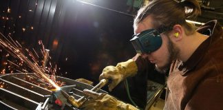 At the School of Trades and Technology at its Sutherland Campus in Peterborough, Fleming College offers various welding programs, including introductory welding courses as well as a Welding Techniques program and a Welding and Fabrication Technician program. (Photo: Fleming College)