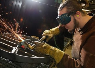 At the School of Trades and Technology at its Sutherland Campus in Peterborough, Fleming College offers various welding programs, including introductory welding courses as well as a Welding Techniques program and a Welding and Fabrication Technician program. (Photo: Fleming College)