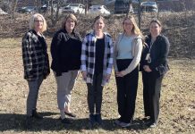 Campbellford Memorial Hospital in Campbellford is planning to create a community healing garden for both patients and staff. Pictured are members of the hospital's community healing garden committee. While planning is still under way, committee members are aiming to have a few raised garden beds and benches completed by late spring or early summer, with the ultimate plan to also have fruit trees, a seating area with picnic tables, bird feeders, and wind chimes. (Photo: Campbellford Memorial Hospital)