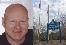 A celebration of the life of Chris Garrett will be held in the park named in his honour on May 15, 2024, 20 years after the 39-year-old Cobourg police constable was murdered in the line of duty. (kawarthaNOW collage)