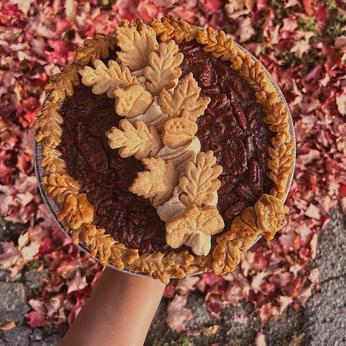 Pies are one of pastry chef Miyeon Park's favourite things to make, because of the range of ingredients that can be used in them. This pecan pie is filled with pecan brown sugar pie filling and topped with brown butter cream. (Photo courtesy of Mija Bakeshop)