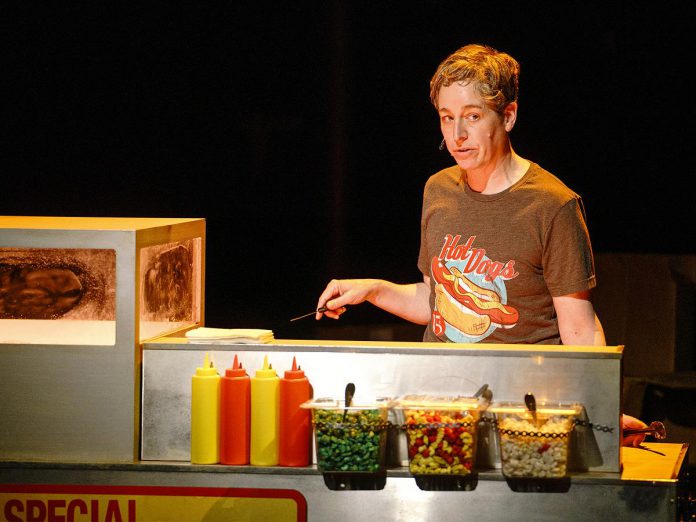 Charlie Petch's new one-person play "No One's Special at the Hot Dog Cart" premiered in a sold-out run at Toronto's Theatre Passe Muraille in March in a co-production with Erroneous Productions the Toronto Star called "a compassionate, moving piece of theatre." As the final presentation of its 2023-24 season, Public Energy Performing Arts will present the play at Market Hall Performing Arts Centre in downtown Peterborough for one night only on April 24, 2024. (Photo: Nika Belianina)