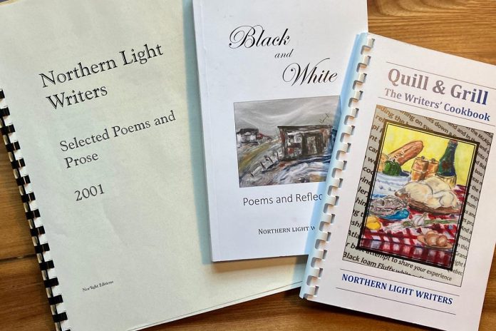 Prior to their latest release, the Northern Light Writers group has also published three collections of work spanning over the past 25 years, including "Selected Poems and Prose," "Black and White: Poems and Reflections," and "Quill and Grill: The Writer's Cookbook." Currently comprising eight local members, the group originated from a Loyalist College creative writing class that continued to meet after the class was discontinued.  (Photo: Robert Pearson)