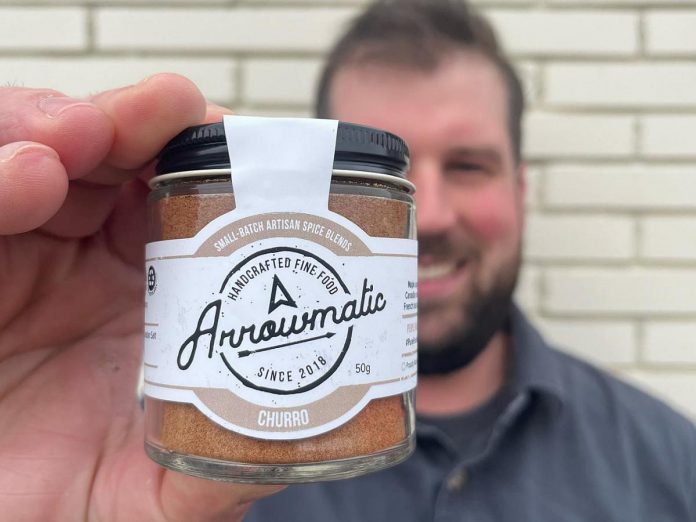 Cobourg entrepreneur Lucas Herron, whose company Arrowmatic Food produces small-batch artisan spice blends, made a valuable connection with another local business after joining the Business & Entrepreneur Center Northumberland's consumer packaged goods development group.  (Photo: Arrowmatic Food)