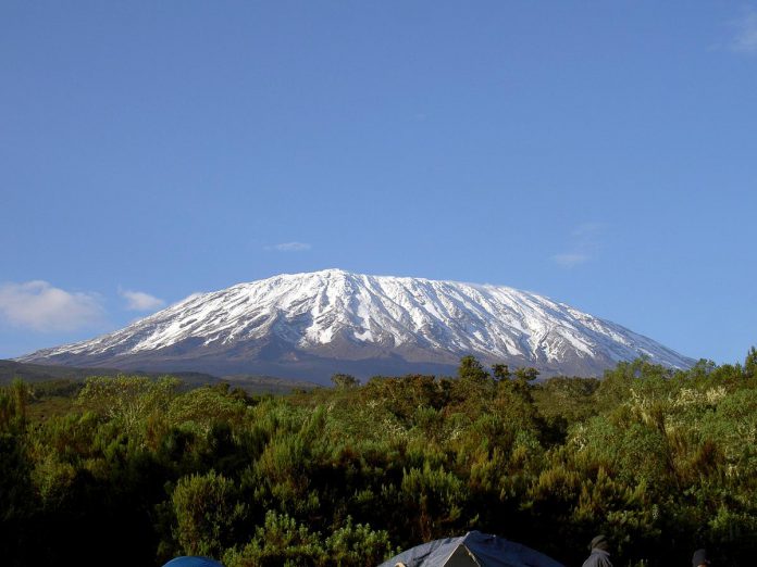 Mount Kilimanjaro is a dormant volcano located in Kilimanjaro Region of Tanzania, Africa. It has three volcanic cones: Kibo, Mawenzi, and Shira. It is the highest mountain in Africa and the highest single free-standing mountain above sea level in the world. It is part of Kilimanjaro National Park and is a major hiking and climbing destination. (Photo: Wikipedia)