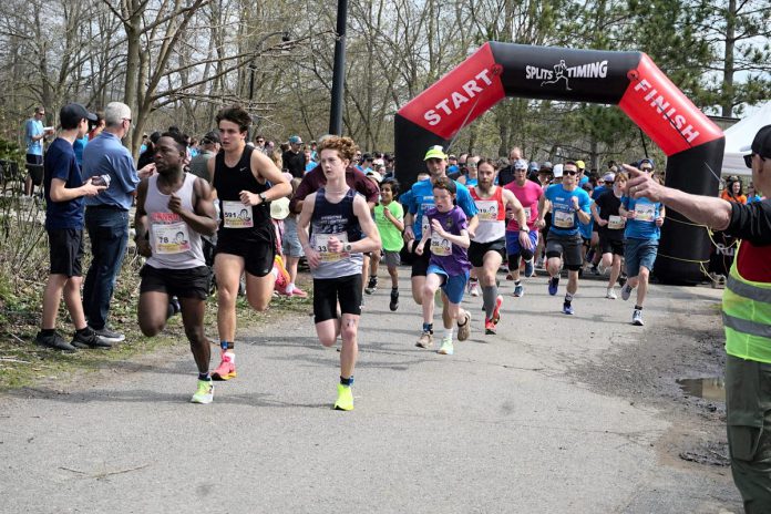 Some of the 1,000 people who participated in the Peterborough Butterfly Run on April 28, 2024 at Millennium Park, raising over $92,000 to support those who have experienced loss during pregnancy, the loss of a child, or infertility. (Photo: GPHSF, Your Family Health Team Foundation)