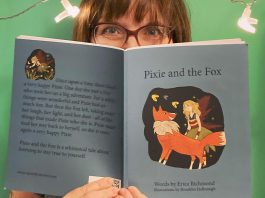 Peterborough children's author and Open Sky Stories founder Erica Richmond is celebrating the release of the second book in her Pixie series, "Pixie and the Fox," with a launch party and reading on May 10, 2024 at independent bookstore Take Cover Books in Peterborough's East City. The book is illustrated by Peterborough-based artist Brooklin Holbrough. (Photo courtesy of Erica Richmond)