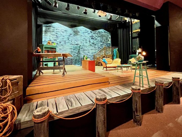 The set for "Girl in the Goldfish Bowl" was designed and constructed by Peter Dolinski, who also plays Owen. (Photo: Peter Dolinski)