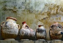 "Wall with Four Pots, The Kasbah" by Belleville photographer Lola Reid Allin has been awarded "best in show" in the SPARK Photo Festival's 2024 juried exhibit. The theme of this year's exhibit was "texture." (Photo: Lola Reid Allin courtesy of SPARK Photo Festival)