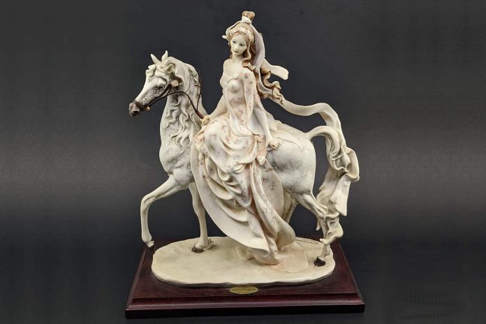 This 1985 Italian porcelain figurine entitled "Dama a Cavallo" (Lady Riding a Horse), signed by artist Guiseppe Armani, is up for auction in Lot #6 of Curated's May consignment auction. From online valuations and appraisals for art and antiques to arranging consignment auctions for larger collections, Peterborough-based Curated is determined to find a solution that honours each item in a collection. (Photo courtesy of Curated)