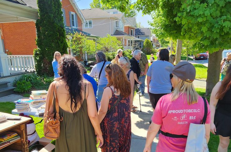 This year's East City Neighbourhood Yard Sale will be held rain or shine on May 11, 2024 from 8 a.m. to 1 p.m., with a vast selection of toys, DVDs and books, clothing, furniture, knickknacks and more spread across more than 90 homes in Peterborough's East City. Now in its fourth year, the community yard sale is an opportunity to connect with neighbours while contributing to local fundraising initiatives. (Photo courtesy of Ashley Bonner)
