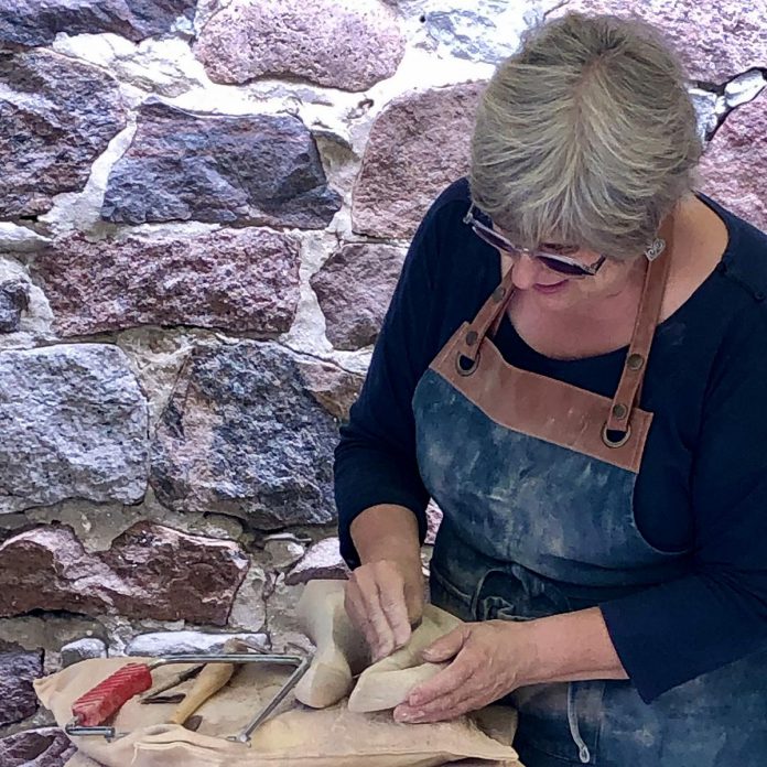 Rice Lake Arts owner and director Miriam Davidson will be leading several of the organization's workshops scheduled throughout the summer, including stone carving. Other local and regional artists will be leading workshops in fibre arts and paper works. (Photo courtesy of Miriam Davidson / Rice Lake Arts)