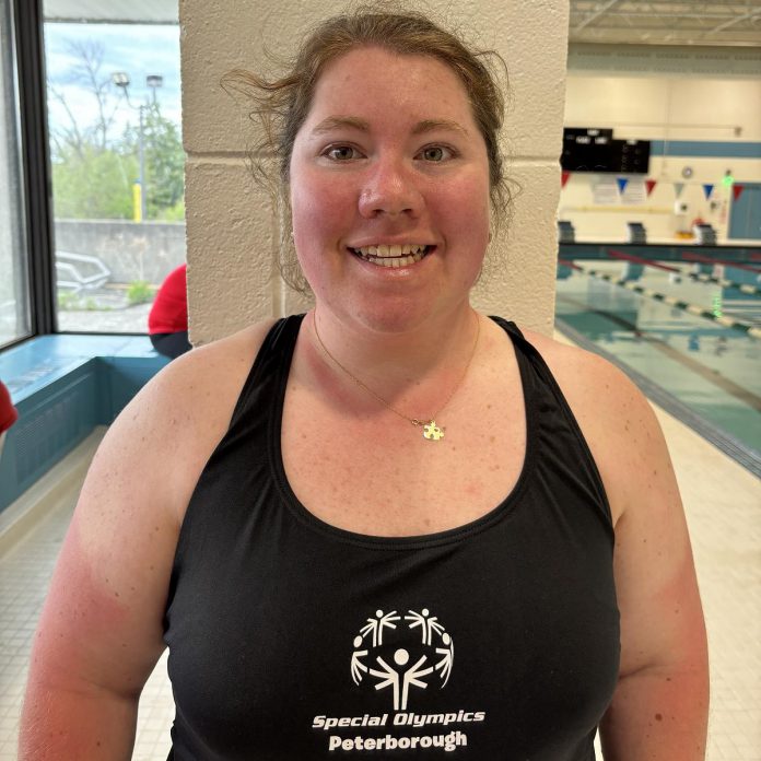 Tessa Scates is one of 10 athletes on the Special Olympics Peterborough swim team who will compete in the Special Olympics Ontario Spring Games in Waterloo from May 23-26, 2024. She specializes in 200-metre freestyle, 100-metre freestyle, and the 50-metre backstroke. (Photo: Jenn Scates)