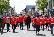 After a four-year hiatus, the YWCA Peterborough Haliburton's popular community fundraiser returns to downtown Peterborough as "Walk A Mile In Their Shoes" on May 24, 2024. The event runs from 11 a.m. to 1:30 p.m. at Confederation Park, beginning with check-in and opening ceremonies followed by the hour-long walk at noon and lunch and music at the park after the walk. (Photo: YWCA Peterborough Haliburton)