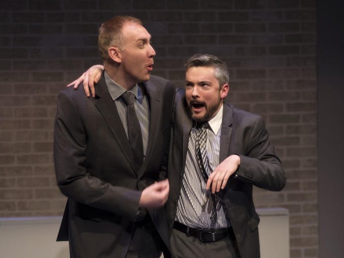 An actor as well as a playwright, Mark Crawford (left) appeared with his partner Paul Dunn (right) in a 2017 production of "Bed & Breakfast" at Montreal's Centaur Theatre. (Photo: Andrée Lanthier)