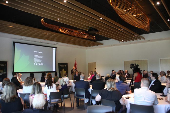 Community Futures Peterborough held its annual general meeting on June 24, 2024 in the Gathering Room of the new Canadian Canoe Museum on Ashburnham Road. (Photo: Jeannine Taylor / kawarthaNOW)