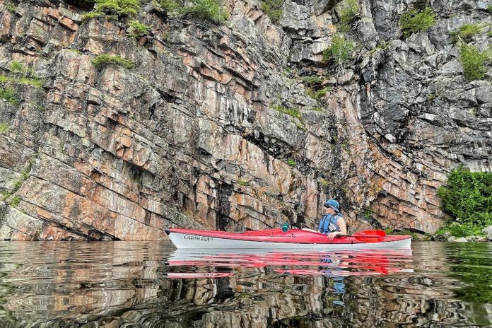Most of the lakes in the Haliburton Highlands are smaller in size and not connected to one another, making them ideal for paddlers who are new to the sport, interested in a day trip, or want solitude to enjoy the stunning scenery. (Photo courtesy of Haliburton Highlands Economic Development & Tourism)