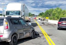 A head-on collision between two passenger vehicles on Highway 7 west of Norwood on June 14, 2024 seriously injured one of drivers. (Photo: Peterborough County OPP)