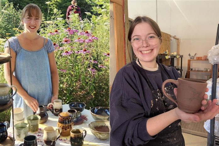 As members of the Kawartha Potters' Guild, a not-for-profit supporting the art and craft of ceramics, Mackenzie Barker of Mack's Mugs Pottery and Katie Brazeau will be the counsellors leading the week-long summer day camps running from July until the second week of August in 2024. (Photos courtesy of Kawartha Potters' Guild)