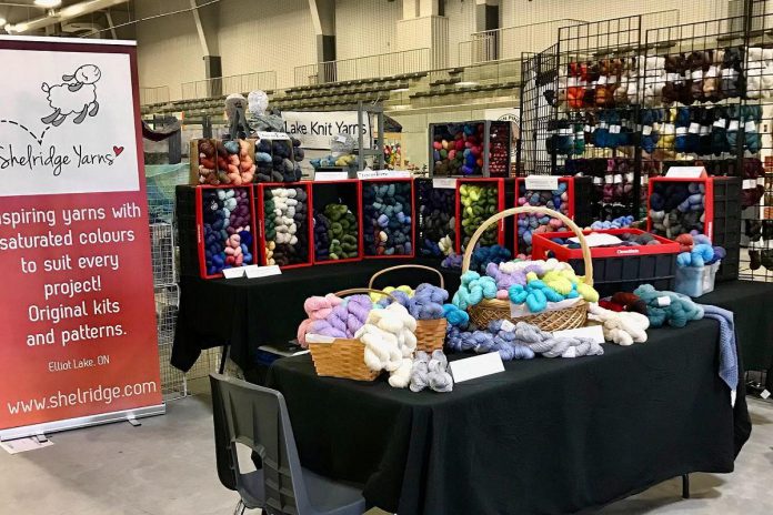 Shelridge Yarns from Elliot Lake, which offers hand-dyed yarns in a variety of bases and hues, will be one of more than 90 vendors in attendance at the Kawartha Yarn and Fibre Festival on June 8, 2024 at the Fenelon Falls Community Centre. From 10 a.m. to 4 p.m., the space will be filled with small businesses from across Ontario and beyond selling hand-dyed yarns, wools, patterns, handmade bags and accessories, and more, while fibre artists will lead classes on felting, sweater knitting, and colour combinations. (Photo: Shelridge Yarns / Facebook)