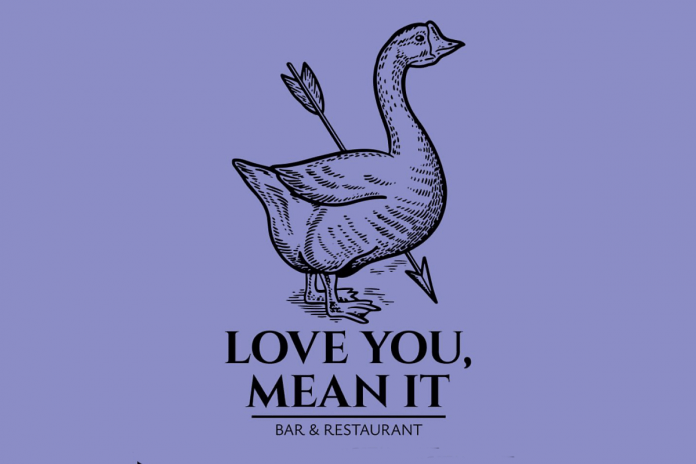 Love You, Mean It is a new restaurant and bar in downtown Peterborough owned and operated by Sam Sayer and Owen Walsh that is set to open in early July 2024, with Mack Found as head chef. (Graphic: Love You, Mean It / Instagram)
