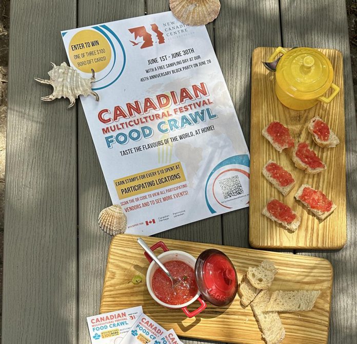 The Canadian Multicultural Festival includes the Multicultural Food Crawl, running until June 30, 2024 at 10 downtown Peterborough restaurants. The restaurants will also participate in a free sampling day at the New Canadians Centre's 45th Anniversary Block Party on Friday, June 28. (Photo: New Canadians Centre)