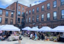The Second Saturday Neighbourhood Market series organized by The Neighbourhood Vintage is returning for a second year in 2024 to the Bankers Commons courtyard in downtown Peterborough. Held from 10 a.m. to 3 p.m. on the second Saturday of each month (June 8, July 13, August 10, and September 14), the markets will alternate between a vintage market and an artists and markers market. (Photo courtesy of The Neighbourhood Vintage)