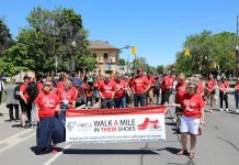 The YWCA Peterborough Haliburton "Walk a Mile in Their Shoes" event on May 24, 2024 raised more than $20,000 for the organization's programs and services for women, children, and gender-diverse people fleeing gender-based violence. (Photo courtesy of YWCA Peterborough Haliburton)