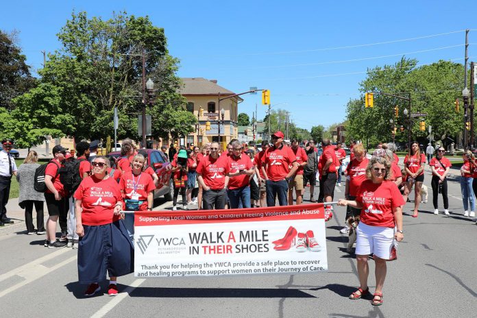 The YWCA Peterborough Haliburton "Walk a Mile in Their Shoes" event on May 24, 2024 raised more than $20,000 for the organization's programs and services for women, children, and gender-diverse people fleeing gender-based violence. (Photo courtesy of YWCA Peterborough Haliburton)