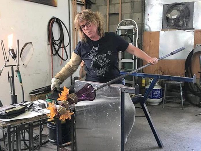 Artist Sue Rankin has been a member of the Apsley Autumn Studio Tour since 1995. She is a glass blower and the treasurer for the organization. During the 2024 studio tour on September 21 and 22, Rankin will be located at Studio F at 645 Jack Lake Road, alongside studio partner and visual artist Brad Copping, painter David Smith, Claire Scott-Taggart (Rusty Girl), and textile artist Jillian Messervey, who is new to this year's tour. (Photo courtesy of Sue Rankin)