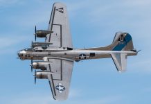 The B-17G Flying Fortress heavy bomber "Sentimental Journey" is one of two historic World War II aircraft that will be visiting the Peterborough Airport from July 30 to August 4, 2024. Ground tours of each aircraft will be available, and you can also book a seat on one of 18 flights. (Photo: Marina Phillips)
