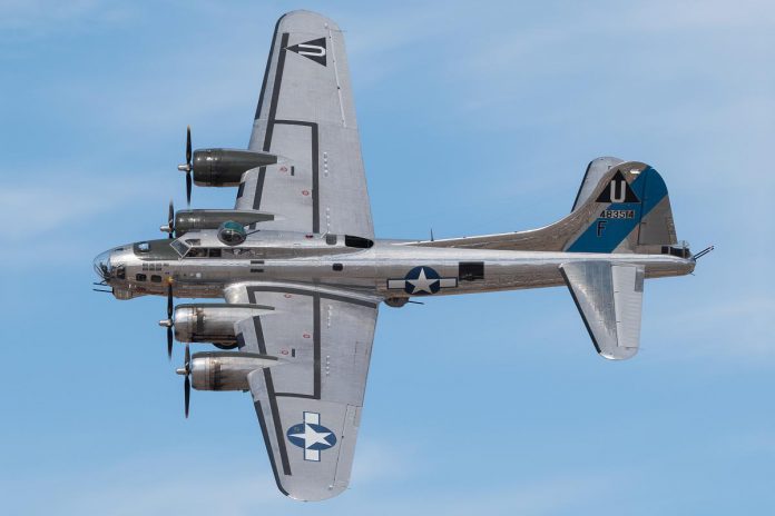 The B-17G Flying Fortress heavy bomber "Sentimental Journey" is one of two historic World War II aircraft that will be visiting the Peterborough Airport from July 30 to August 4, 2024. Ground tours of each aircraft will be available, and you can also book a seat on one of 18 flights. (Photo: Marina Phillips)