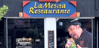 Chef Martin Carbajal pictured in the window of La Mesita Restaurante at 247 George Street North in downtown Peterborough. Chef Martin, who owns the award-winning restaurant alongside his wife Kelly, serves the authentic Mexican cuisine on which he was raised while growing up in Mexico City. Not only is he expanding the restaurant's menu, but La Mesita can also be found at four local farmers' markets, and Chef Martin also offers catering for events of all sizes, with customizable menus beyond Mexican fare. (Photo courtesy of La Mesita Restaurante)