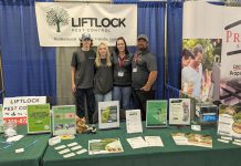 Liftlock Pest Control founder Terry King (right) and his family at the Haliburton Home & Cottage Show in 2024. Launched this spring, the family-run Ennismore business offers interior and exterior pest control services at residential, commercial, and cottage properties across the greater Kawarthas region and the Muskokas. Services range from insect treatments, to bat exclusion and wildlife trapping and removal, to eradication of poison ivy and noxious weeds. (Photo courtesy of Liftlock Pest Control)