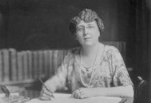 Author Lucy Maud Montgomery in 1932 at her desk in Norval, Ontario, 10 years before her death at the age of 67. (Photo: M.O. Hammond fonds / Archives of Ontario / I0023627)