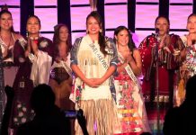 Sarah Lewis of Curve Lake First Nation after she was named one of the five finalists of the inaugural Miss Indigenous Canada pageant, which was held from July 24 to 27, 2024 culminated with the awarding of the title on July 27 to Jessica McKenzie of Opaskwayak Cree Nation. Lewis was named the second runner-up. (kawarthaNOW screenshot)