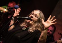 Award-winning vocalist Jane Archer sings blues, soul, and more with Blues to the Bone featuring Liam Archer on drums, Jim Usher on sax, Andy Pryde on bass, and Chris Hiney on guitar on Saturday night at the Black Horse in downtown Peterborough. (Photo: Jackie Wimbush / JAX Photo)