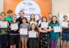 Some of the 13 young entrepreneurs aged eight to 14 who received micro grants in the Business & Entrepreneurship Centre of Northumberland (BECN) "My Future My Career" program, pictured at a ceremony in Cobourg on July 10, 2024. BECN is hosting an upcoming showcase on August 14 at Staples in Cobourg that features products and services offered by both "My Future My Career" participants as well as older youth entrepreneurs who received micro grants under the "Summer Company' program. (Photo: Northumberland County)