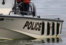 An Ontario Provincial Police (OPP) boat in the water. (Photo: OPP)