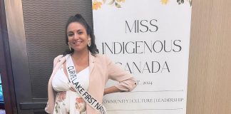 Sarah Lewis of Curve Lake First Nation, a spoken-word artist who was the City of Peterborough's inaugural poet laureate, is in the running for the first-ever title of Miss Indigenous Canada. The event runs from July 24 to 27, 2024 in the Hamilton area on Six Nations of the Grand River territory. (Photo: Sarah Lewis / Facebook)
