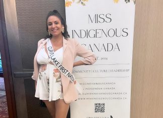 Sarah Lewis of Curve Lake First Nation, a spoken-word artist who was the City of Peterborough's inaugural poet laureate, is in the running for the first-ever title of Miss Indigenous Canada. The event runs from July 24 to 27, 2024 in the Hamilton area on Six Nations of the Grand River territory. (Photo: Sarah Lewis / Facebook)
