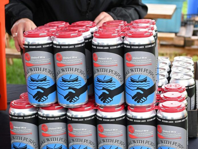 Described as a "cottage country light lager," Paddle with Purpose is a session beer, meaning it has a relatively low alcohol-by-volume at 3.7 per cent. It can be purchased in person at Boshkung Social, located at 20 Water St. in Minden, and at Boshkung Smokehouse, located at 1095 Redkenn Rd. in Haliburton. The beer is also available for home delivery by ordering online. (Photo: United Way CKL)