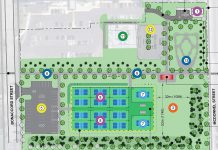 A detail from the new draft plan for Peterborough's Bonnerworth Park redevelopment, which will be presented to the city's arenas, parks and recreation advisory committee and the accessibility advisory committee on August 13, 2024. (Graphic: City of Peterborough / Landscape Planning Landscape Architects)