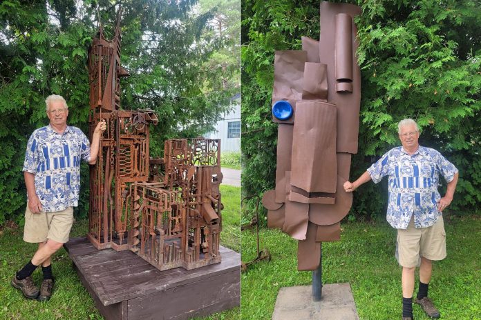 Metal sculptures by Renfrew County artist Jack Stekelenburg will be on display in the "Art in the Park" special exhibit at the Buckhorn Festival of the Arts on August 17 and 18, 2024 at the Buckhorn Community Centre. (Photo: Buckhorn Festival of the Arts / Facebook)